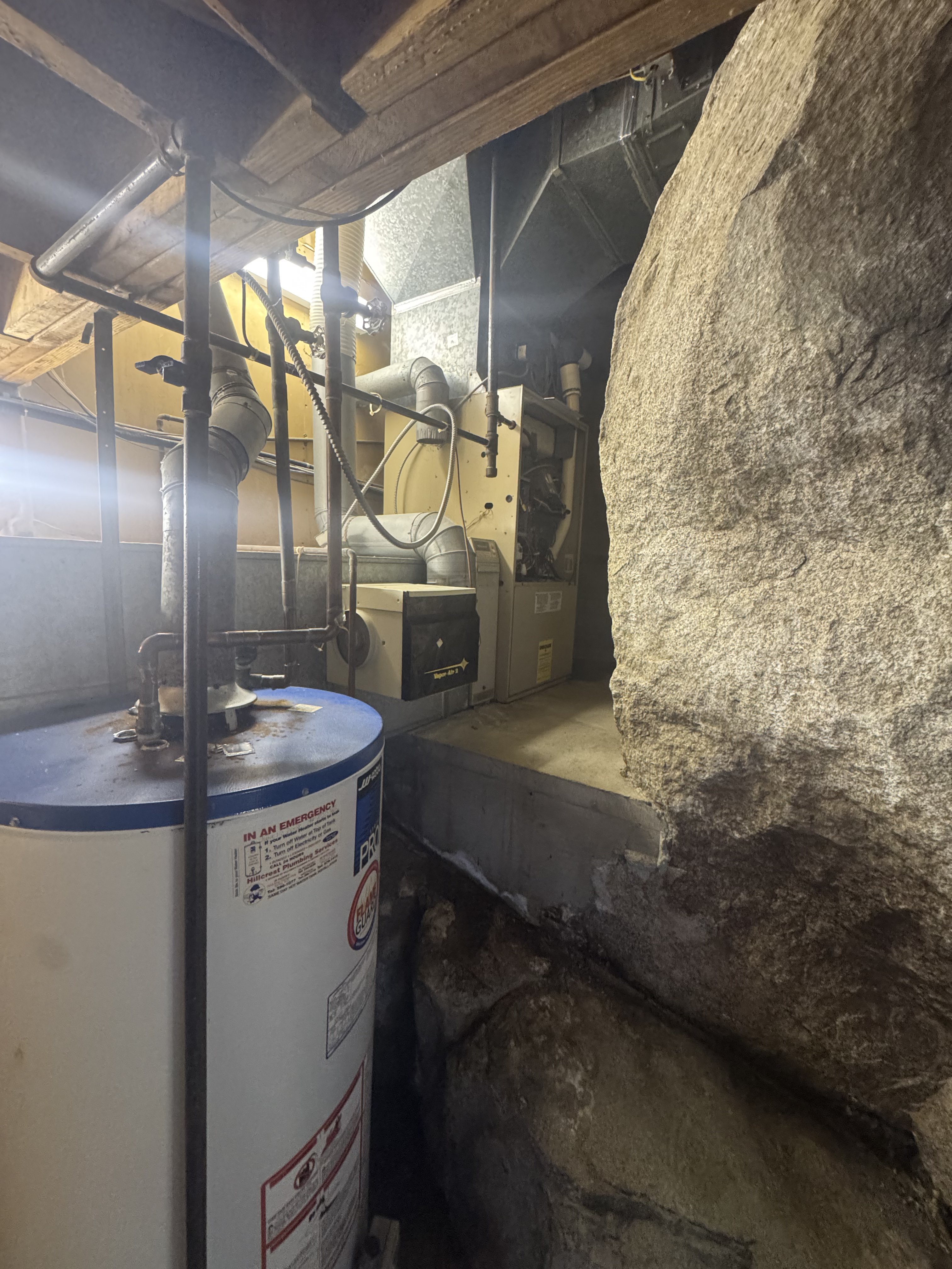 Before — old mechanical room