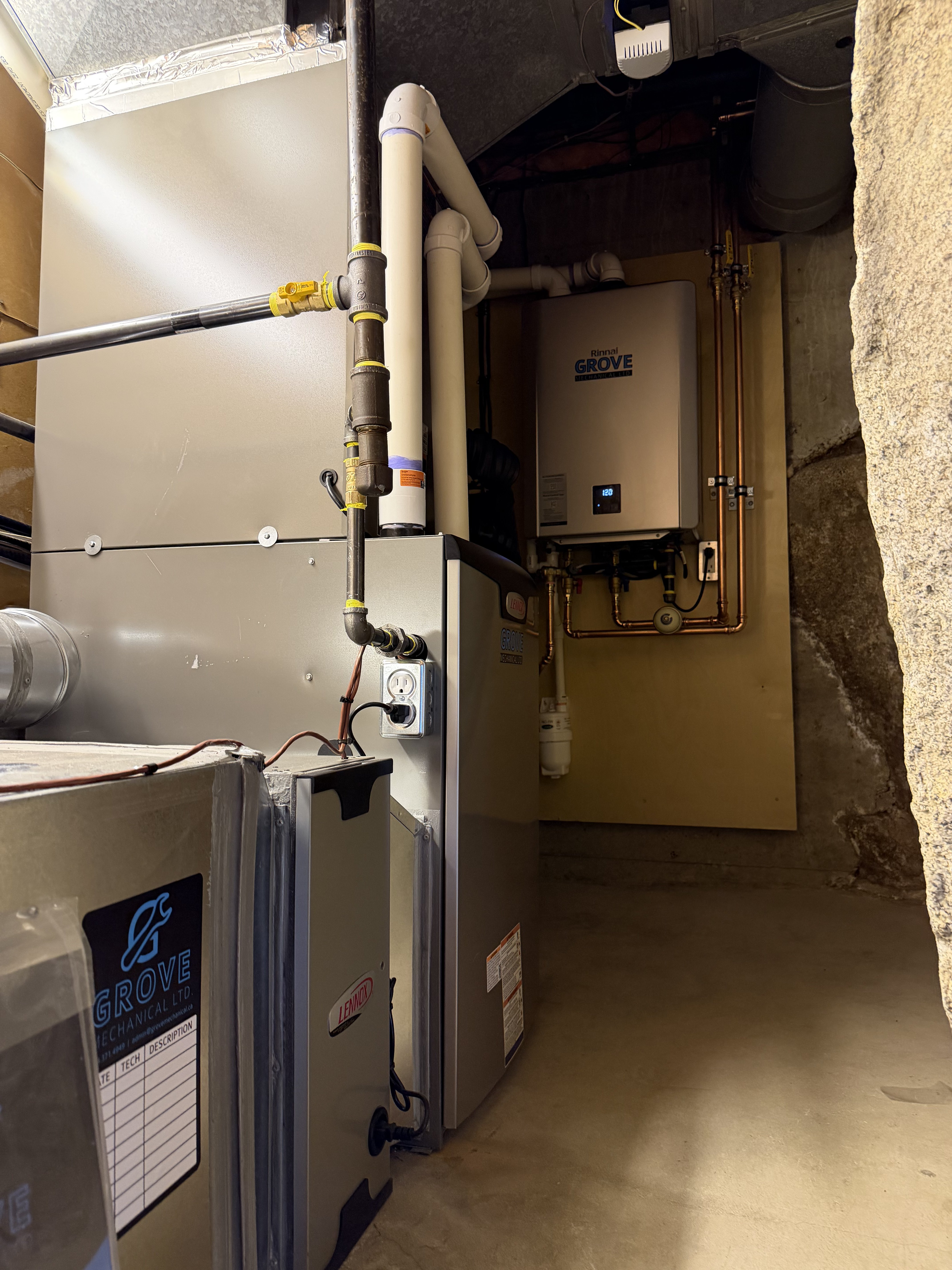 After — Grove Mechanical room makeover