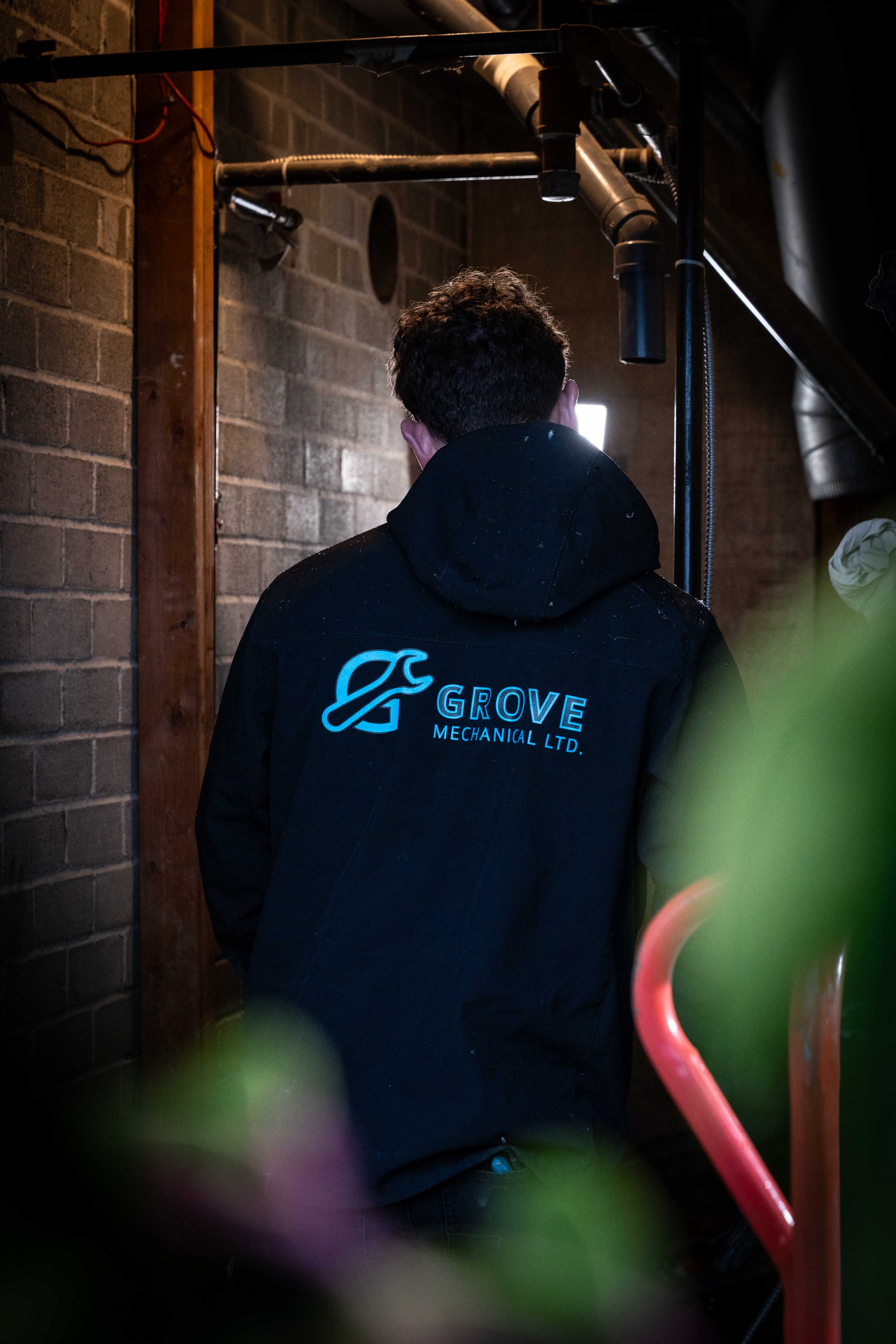 The Grove Mechanical team with branded service van